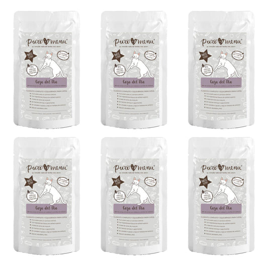 Pack Caza del Día (Conejo) Puromenu 6x100 g Comida húmeda Barf gatos