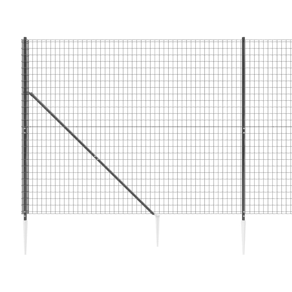 Cerca De Alambre Con Pinchos De Anclaje Gris Antracita 1,8x10 M / Vetonek_1