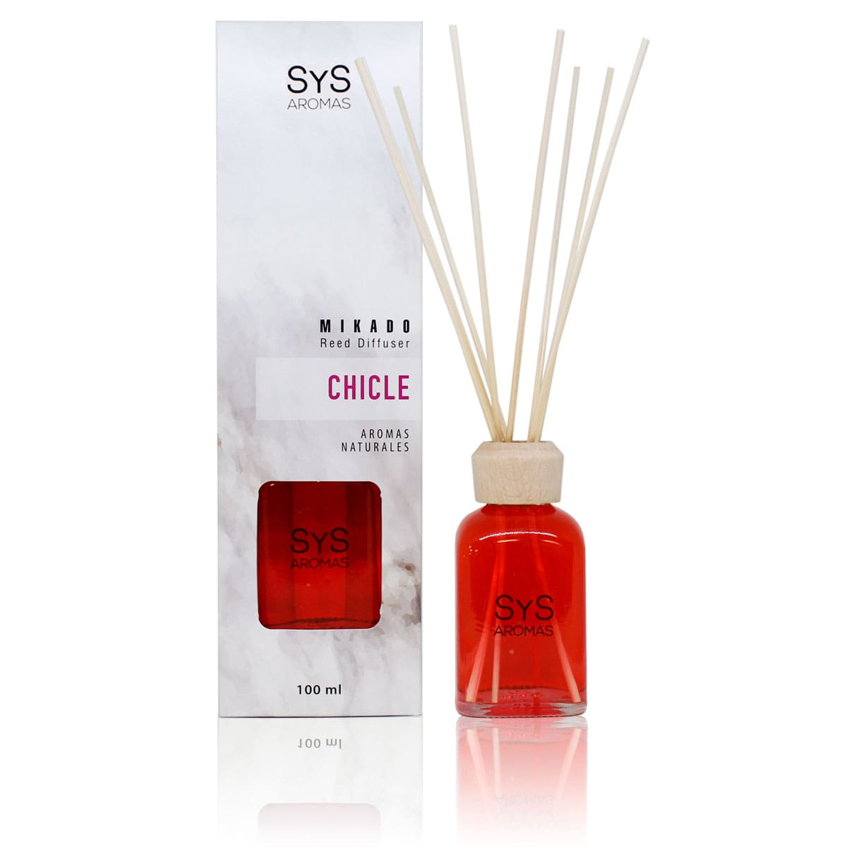 Ambientador Mikado Chicle Mármol SYS Aromas 100 ml | Aroma Dulce y Afrutado | Alegre_0