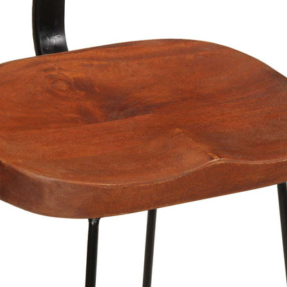 Taburetes De Barra 2 Uds Madera Maciza De Mango 49x43x79 Cm_4
