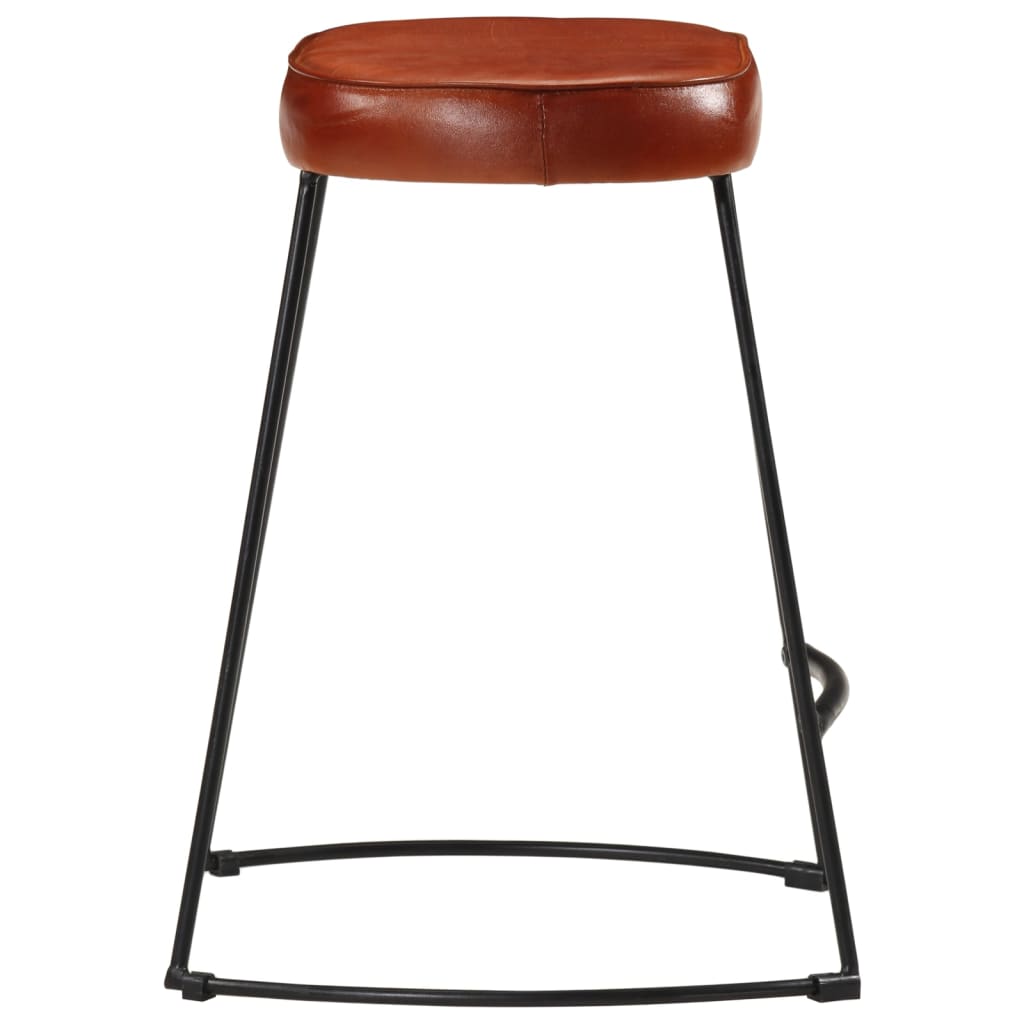 Taburetes De Bar 2 Uds Marrón Oscuro 40x29,5x53 Cm_2