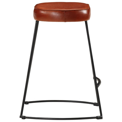 Taburetes De Bar 2 Uds Marrón Oscuro 40x29,5x53 Cm_2