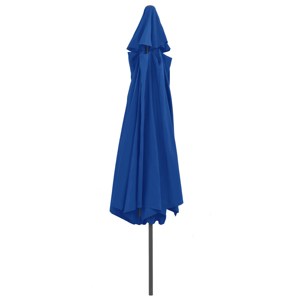 Sombrilla De Jardín Con Palo De Metal Azul Azure 390 Cm_2
