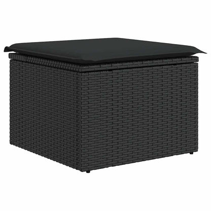 Set Sofás Jardín Y Cojines 6 Pzas Ratán Sintético Acacia Negro / Vetonek_0