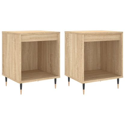 Mesitas Noche 2 Uds Madera Ingeniería Roble Sonoma 40x35x50 Cm_0