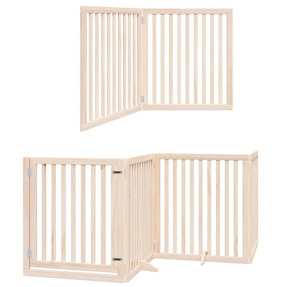 Vidaxl Puerta Para Perros Plegable 10 Paneles Madera De Álamo 800 Cm_2