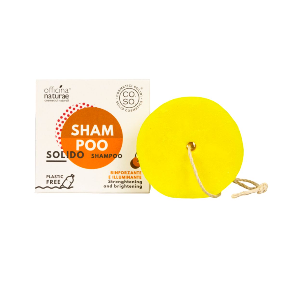 Champú Sólido Fortalecedor e Iluminador Sin residuo 64gr Ecologico Officina Naturae