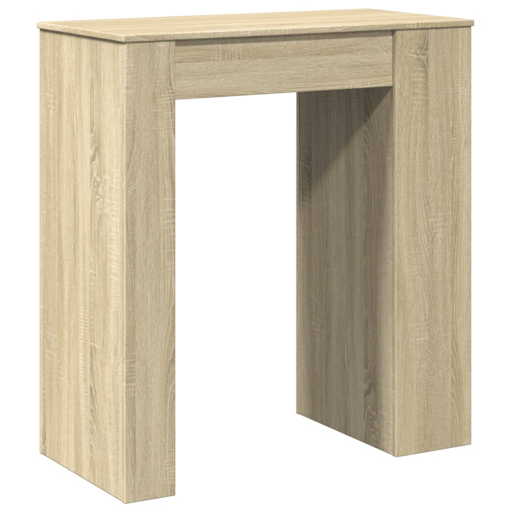 Mesa Alta Bar Con Estantes Madera Roble Sonoma 95x47x103,5 Cm_4