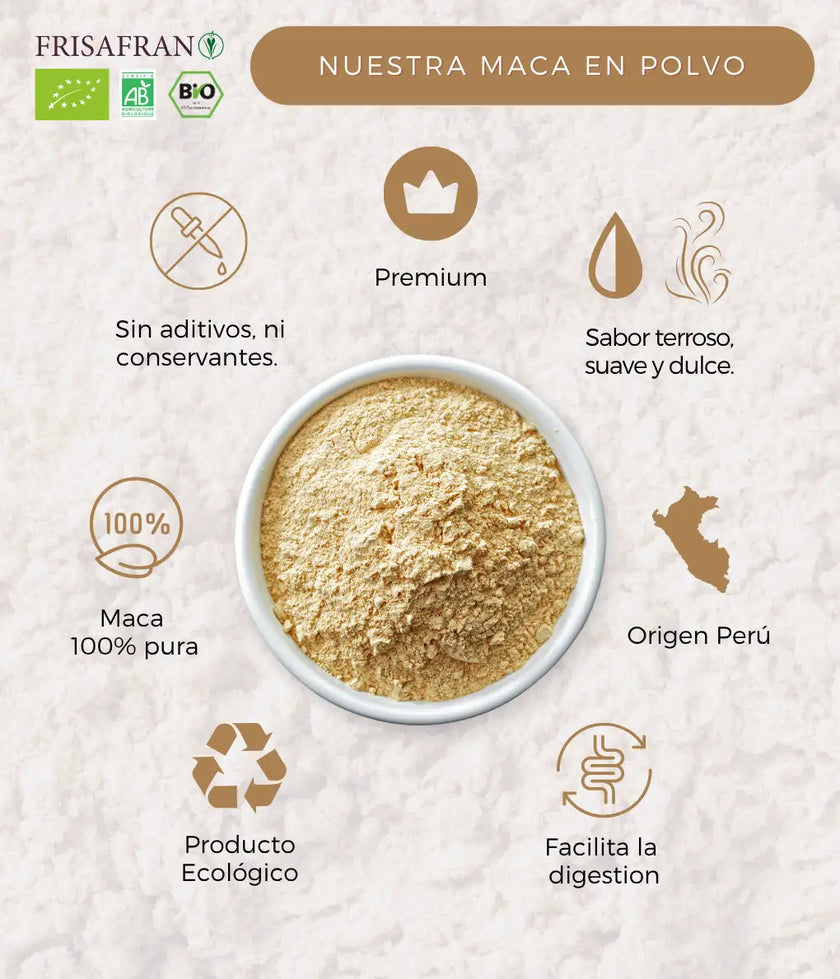 Maca Gelatinizada En Polvo Ecológica | Calidad | Frisafran