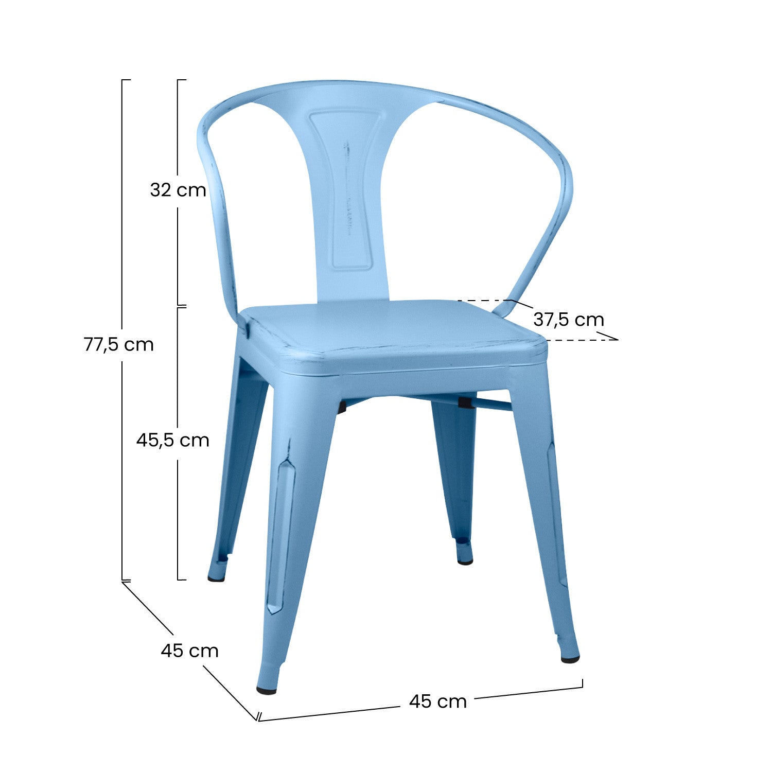 Silla De Comedor Strong Vintage 53x45x80cm Thinia Home_3