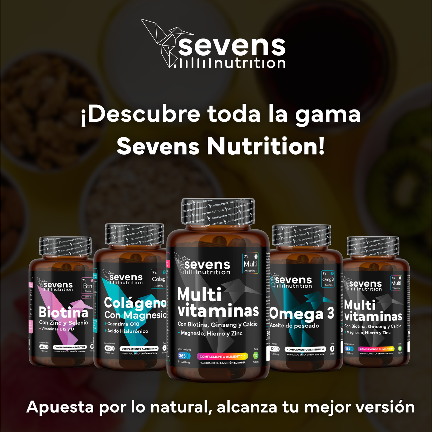 Multivitaminas Con Magnesio Y Ginseng + Omega 3 2000mg Omegatex®. Sevens Nutrition. Energía, Corazón Y Cerebro_5