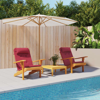 Vidaxl Cojines Para Silla Adirondack 2 Uds Tela Oxford Rojo Tinto_1