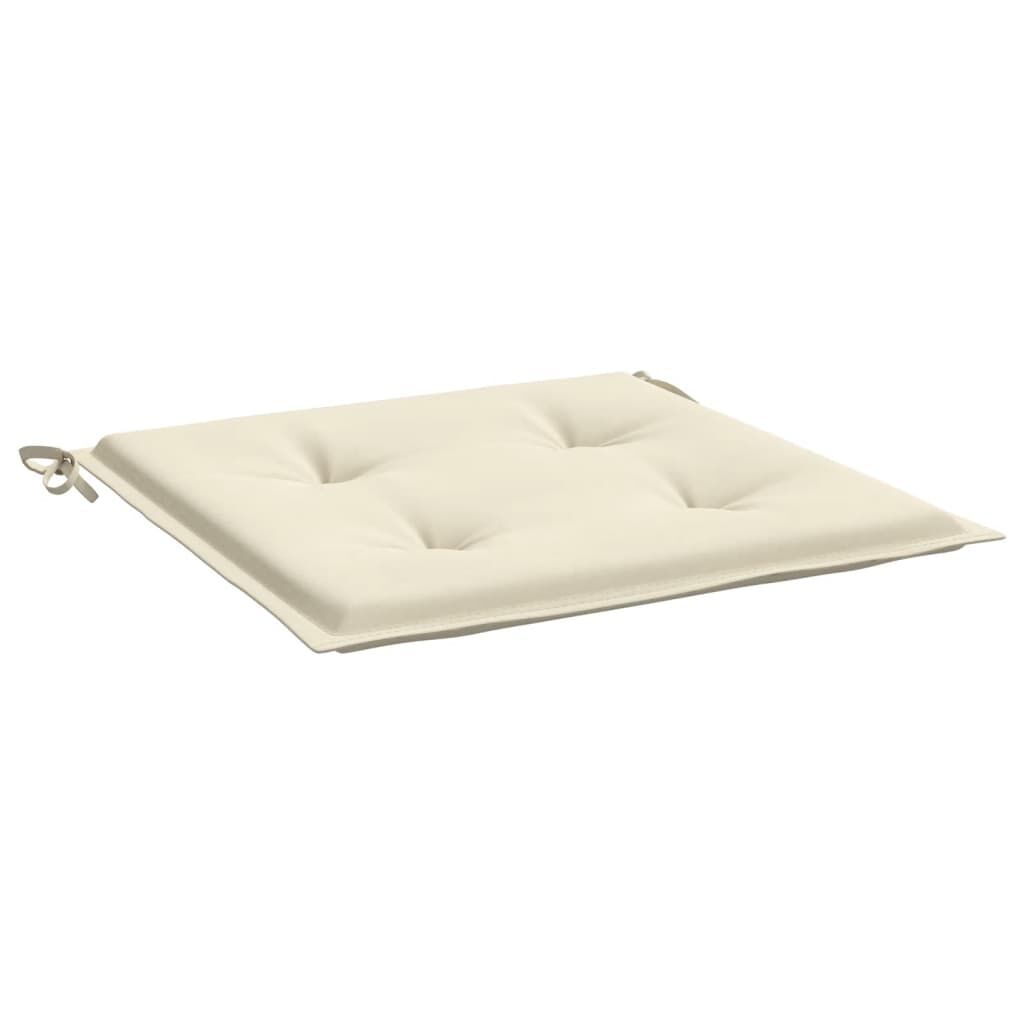 Vidaxl Cojines De Silla De Jardín 2 Uds Tela Oxford Crema 50x50x3 Cm_3