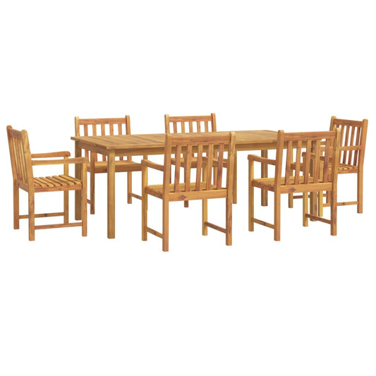 Vidaxl Juego De Comedor Para Jardín 7 Piezas Madera Maciza Acacia_0