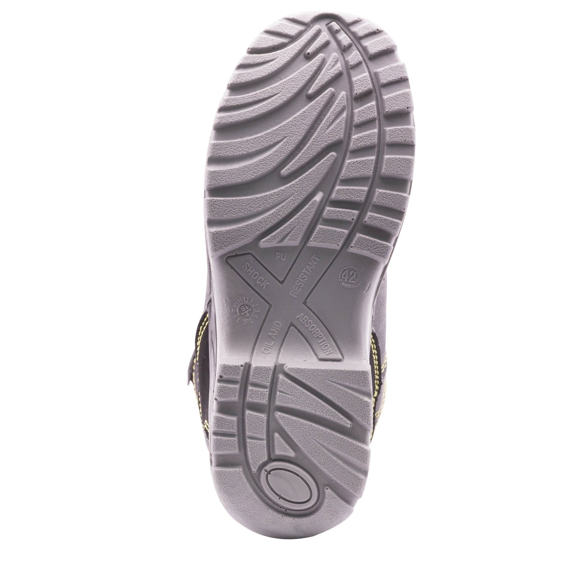 Goodyear Botas De Seguridad En Piel Serraje Color Gris, Alta Resistencia Y Forro Antibacteriano Talla 38