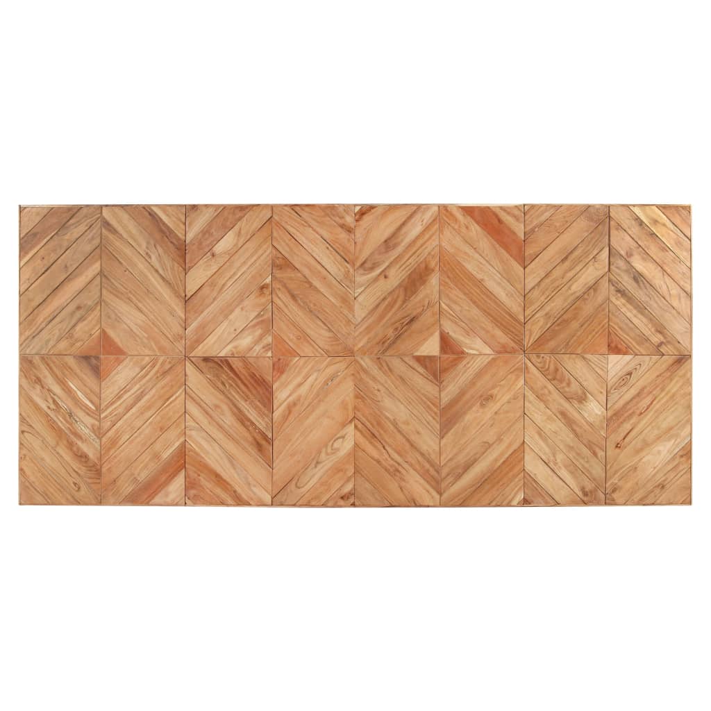 Mesa De Comedor Madera Maciza De Acacia Y Mango 200x90x76 Cm_2
