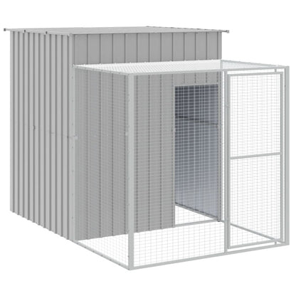 Vidaxl Gallinero Con Corral Acero Galvanizado Gris Claro 165x659x181cm_5