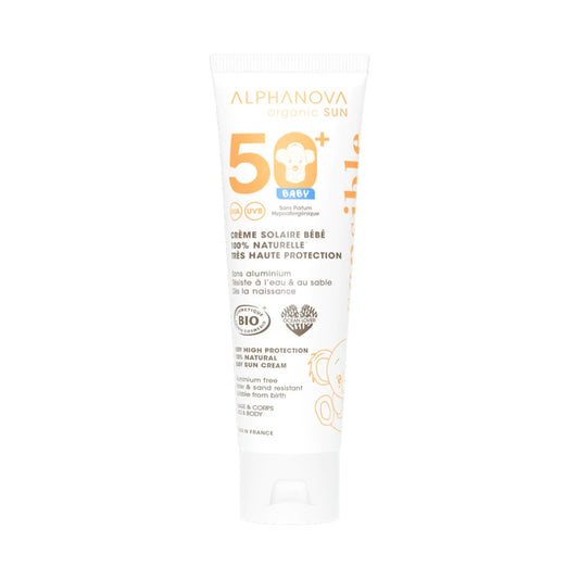 Crema solar bebé bio spf50+ Alphanova 50g