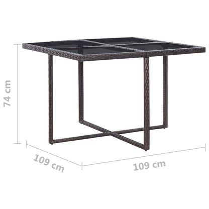 Vidaxl Set Comedor De Jardín 9 Piezas Y Cojines Ratán Sintético Marrón_2