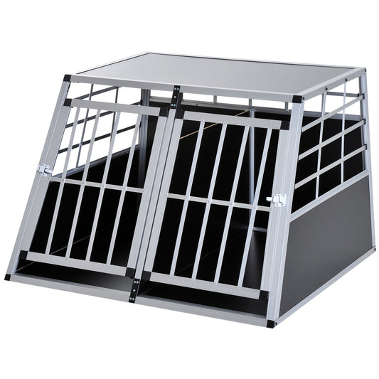Pawhut Jaula Aluminio Para Perros Transportín Aluminio De Perro 104x91x69 Cm_0