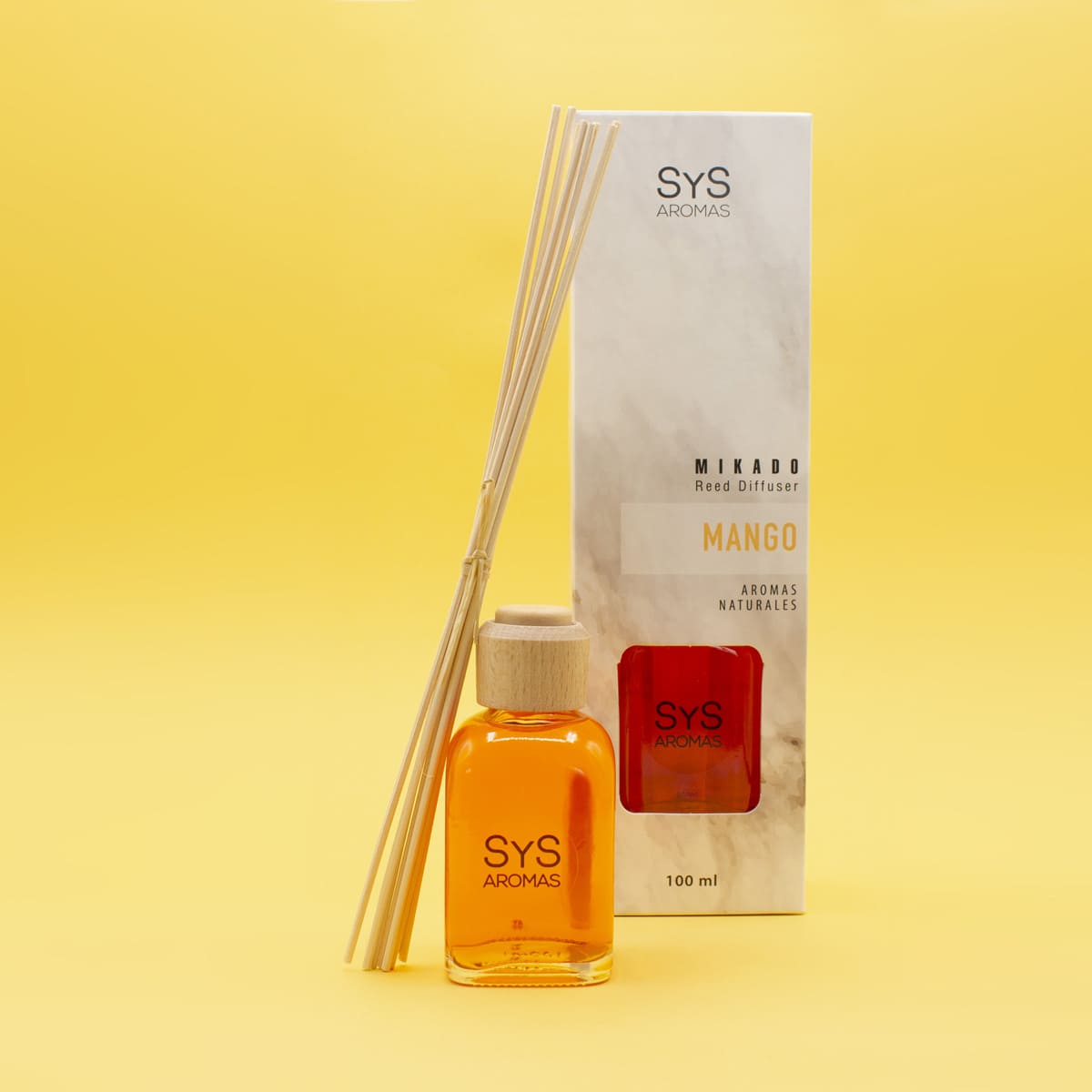 Estuche Ambientador Mikado Mango 100 ml | Difusor de Varillas | Fragancia Tropical y Dulce_2
