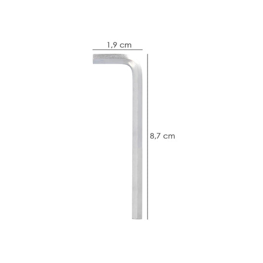 Llave Allen Larga Acero Cromo Vanadio Profesional 2,5 Mm. Llave Hexagonal, Llave Allen Taller Mecanica, Llave Allen Bricolaje_1