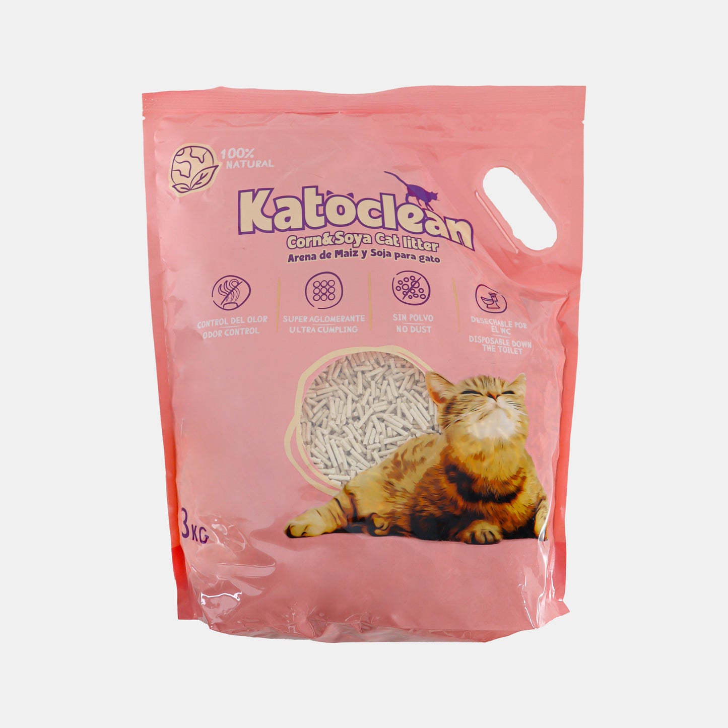Sustrato En Pelet Para Gato Katoclean Biodegradable 6l_0