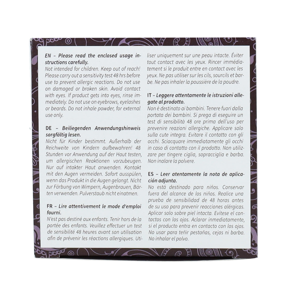 Tinte natural castaño oscuro Khadi 100 g