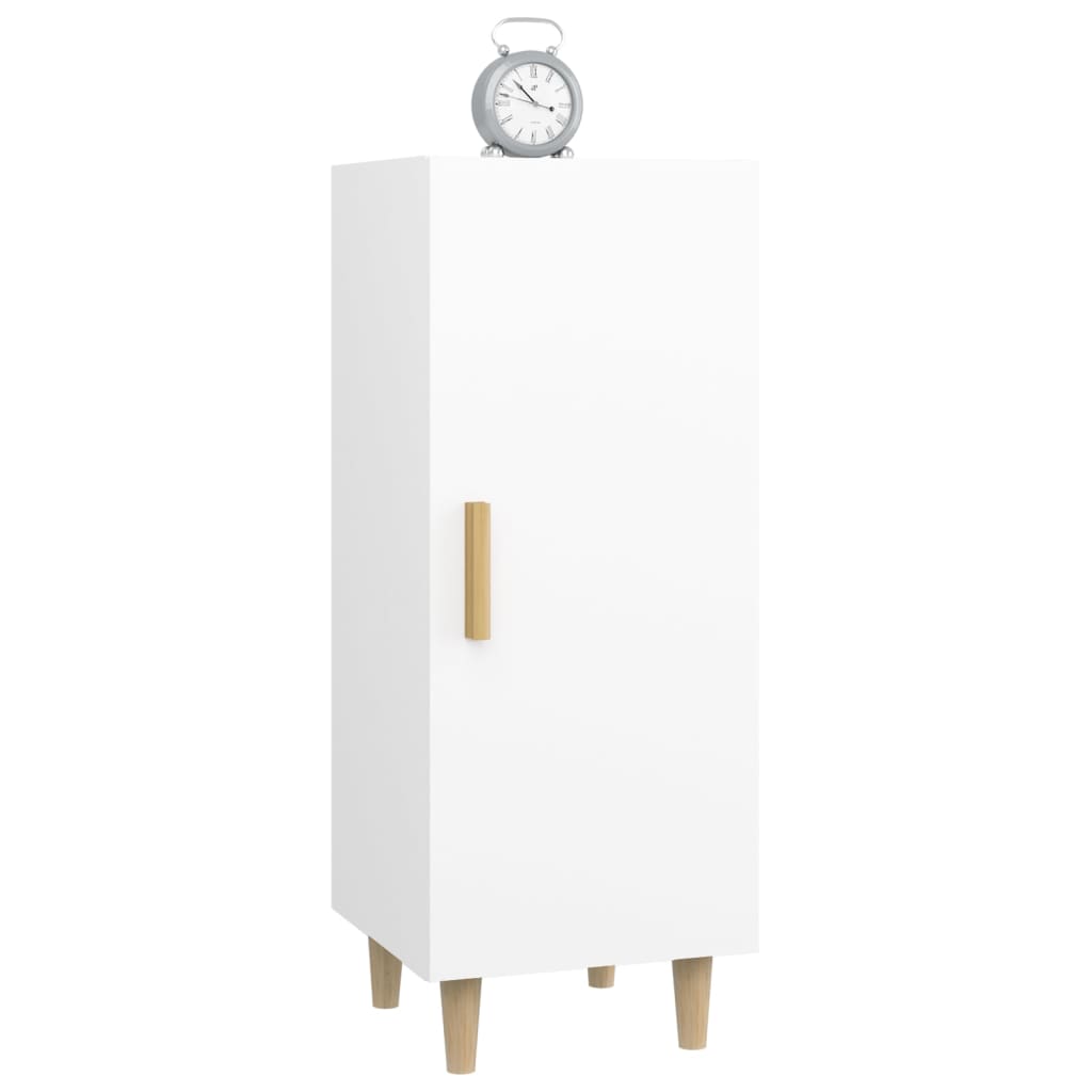 Aparador De Madera Contrachapada Blanco 34,5x34x90 Cm / Vetonek_0