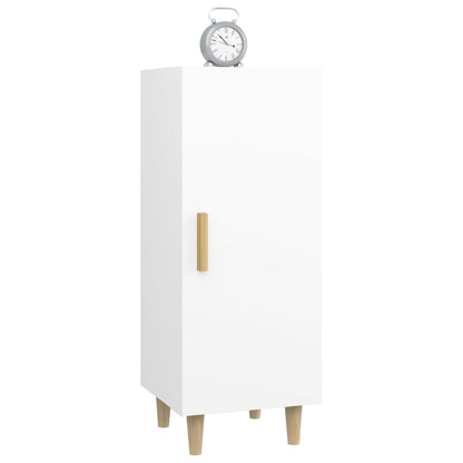 Aparador De Madera Contrachapada Blanco 34,5x34x90 Cm / Vetonek_0