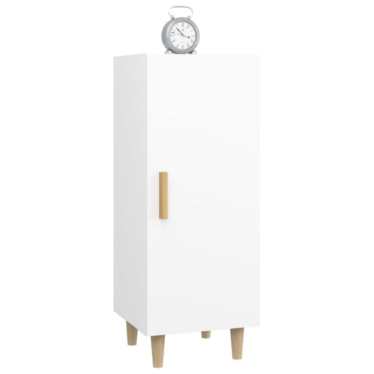 Aparador De Madera Contrachapada Blanco 34,5x34x90 Cm / Vetonek_0