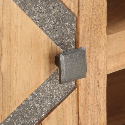 Mesa De Centro De Madera Maciza De Acacia 90x45x40cm_4