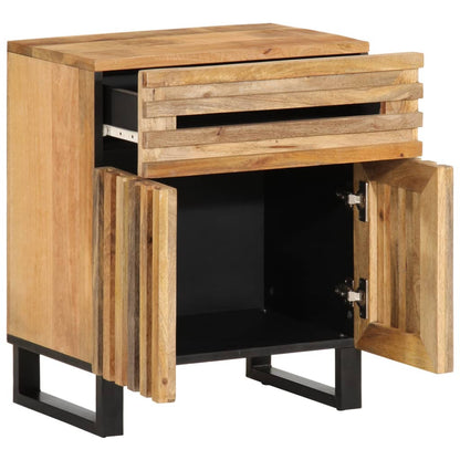 Mesita De Noche Madera Maciza De Acacia 50x34x60 Cm_3