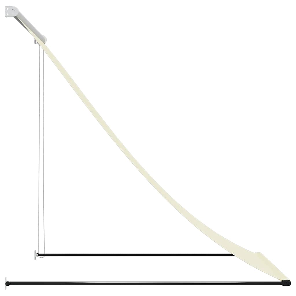 Toldo Retráctil De Tela Y Acero Crema 150x150 Cm_3