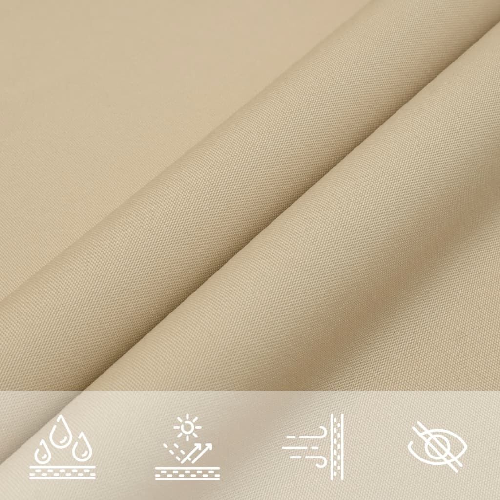 Vidaxl Toldo De Vela Triangular Tela Oxford Beige 3x4x5 M_4