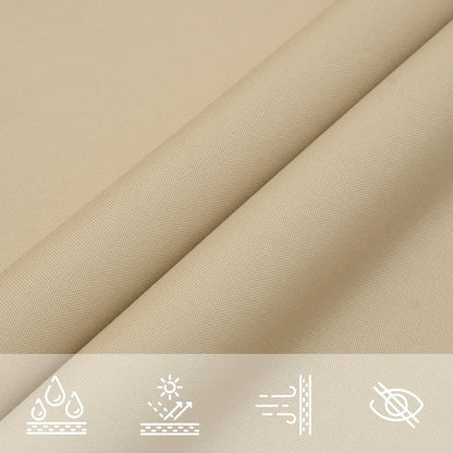 Vidaxl Toldo De Vela Triangular Tela Oxford Beige 3x4x5 M_4