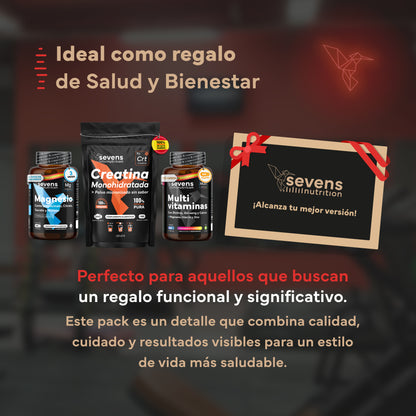 Pack Rendimiento. Con Creatina, Magnesio y Multivitaminas. Sevens Nutrition. Energía y Rendimiento_5