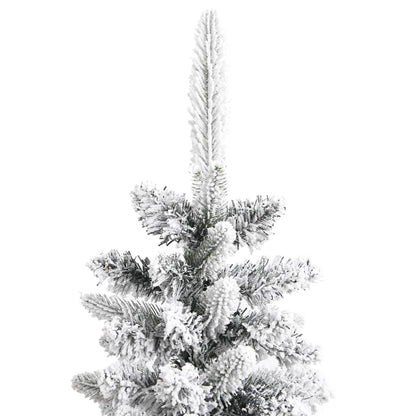 Vidaxl Árbol De Navidad Artificial Estrecho Con Nieve Pvc Y Pe 210 Cm_3