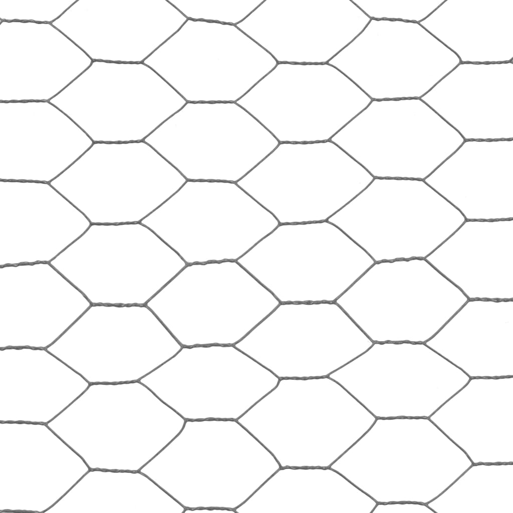 Alambrada De Gallinero Acero Revestimiento Pvc Gris 25x1,5 M / Vetonek_2