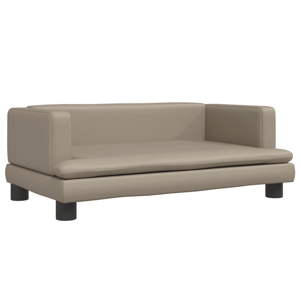 Cama Para Perros De Cuero Sintético Color Capuchino 80x45x30 Cm / Vetonek_3