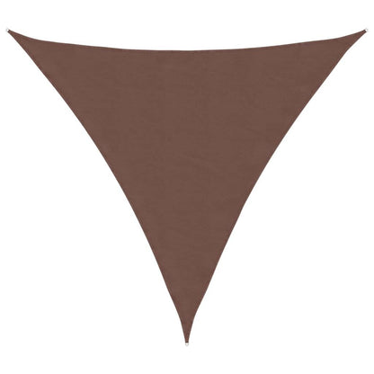Vidaxl Toldo De Vela Triangular Tela Oxford Marrón 4,5x4,5x4,5 M_0