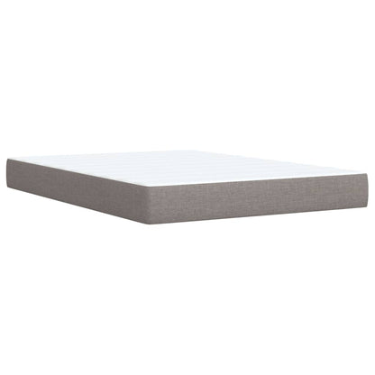 Cama Box Spring Con Colchón Tela Gris Taupe 160x200 Cm / Vetonek_4