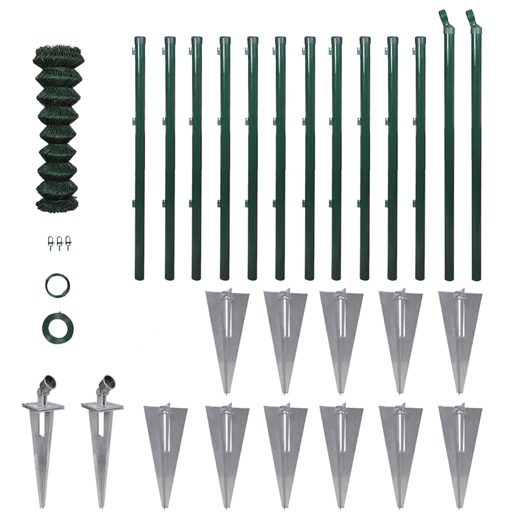 Valla Metálica Con Estacas Postes Acero Galvanizado 0,8x25 M / Vetonek_3