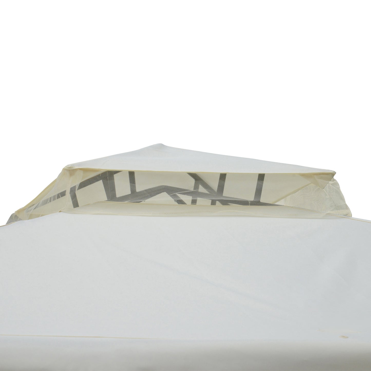 Outsunny Cenador De Jardín 3x3m Con Doble Techo 4 Cortinas Mosquiteras Crema_3