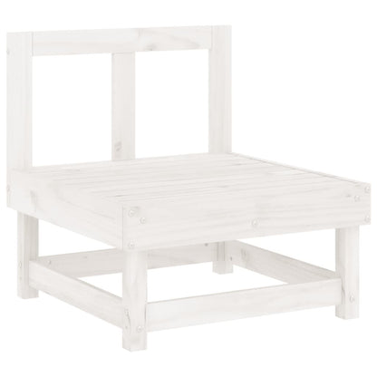 Vidaxl Juego De Sofás De Jardín 5 Piezas Madera Maciza De Pino Blanco_3