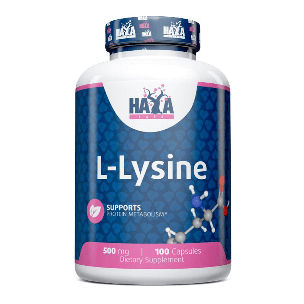 L-lisina 500mg - 100 Cápsulas Vegetales - Aminoácidos - Haya Labs_0