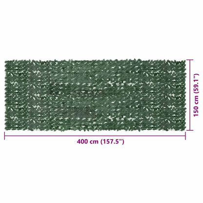 Vidaxl Toldo Para Balcón Con Hojas Verde Oscuro 400x150 Cm_2