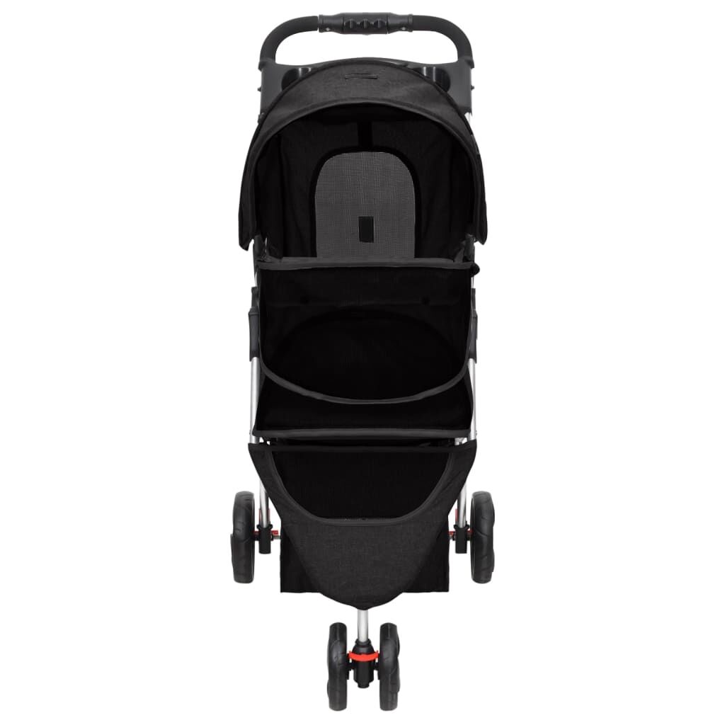 Vidaxl Cochecito Para Perros Plegable Tela Oxford Negro 80x46x98 Cm_3