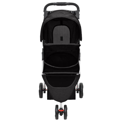 Vidaxl Cochecito Para Perros Plegable Tela Oxford Negro 80x46x98 Cm_3