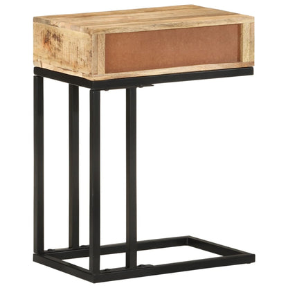 Mesa Auxiliar Forma De U Madera Maciza De Mango 45x30x61 Cm_2